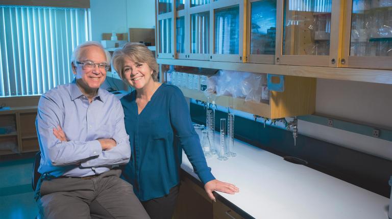 Marty and Gloria in wet lab