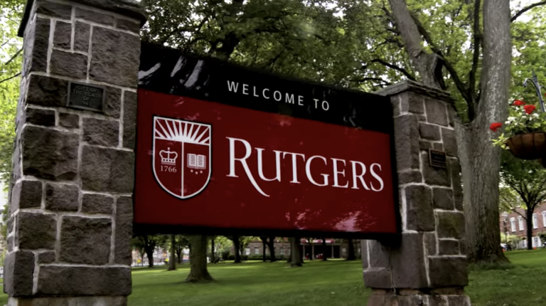 Welcome to Rutgers sign