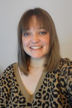 photo of Abigail in leopard print