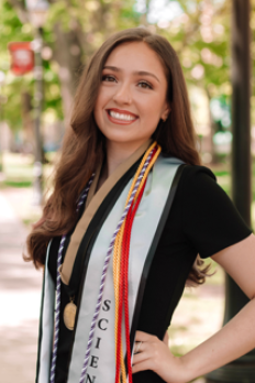 photo of Amani in graduation tassel