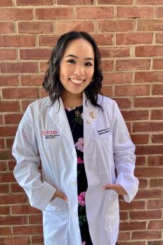 photo of Samantha in lab coat