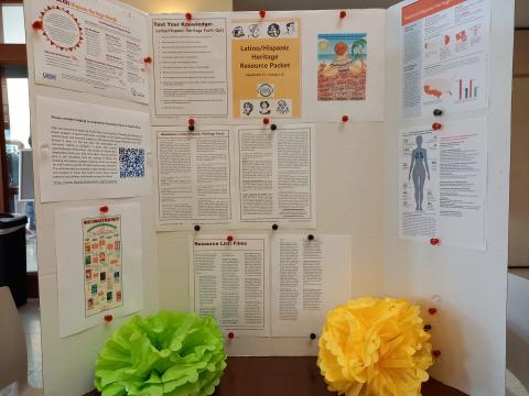 informational poster board