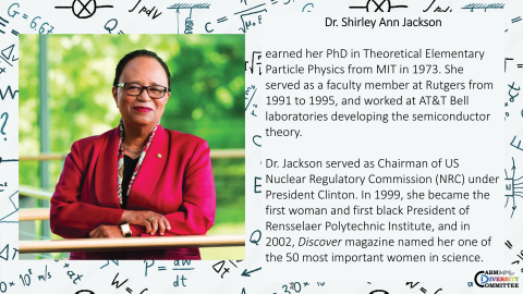 photo of Dr. Shirley Ann Jackson 