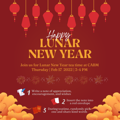 Invitation flyer for lunar new year tea