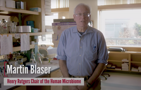 Martin Blaser in the lab