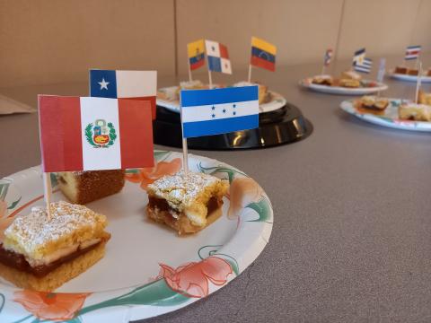 hispanic flags on desserts