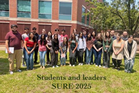 photo of students and leaders in the courtyard