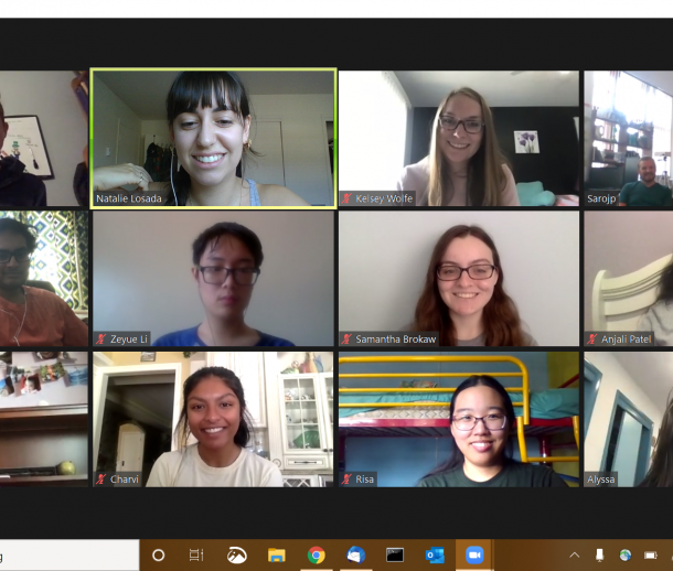 Zoom snapshot of SURE scholars and leaders
